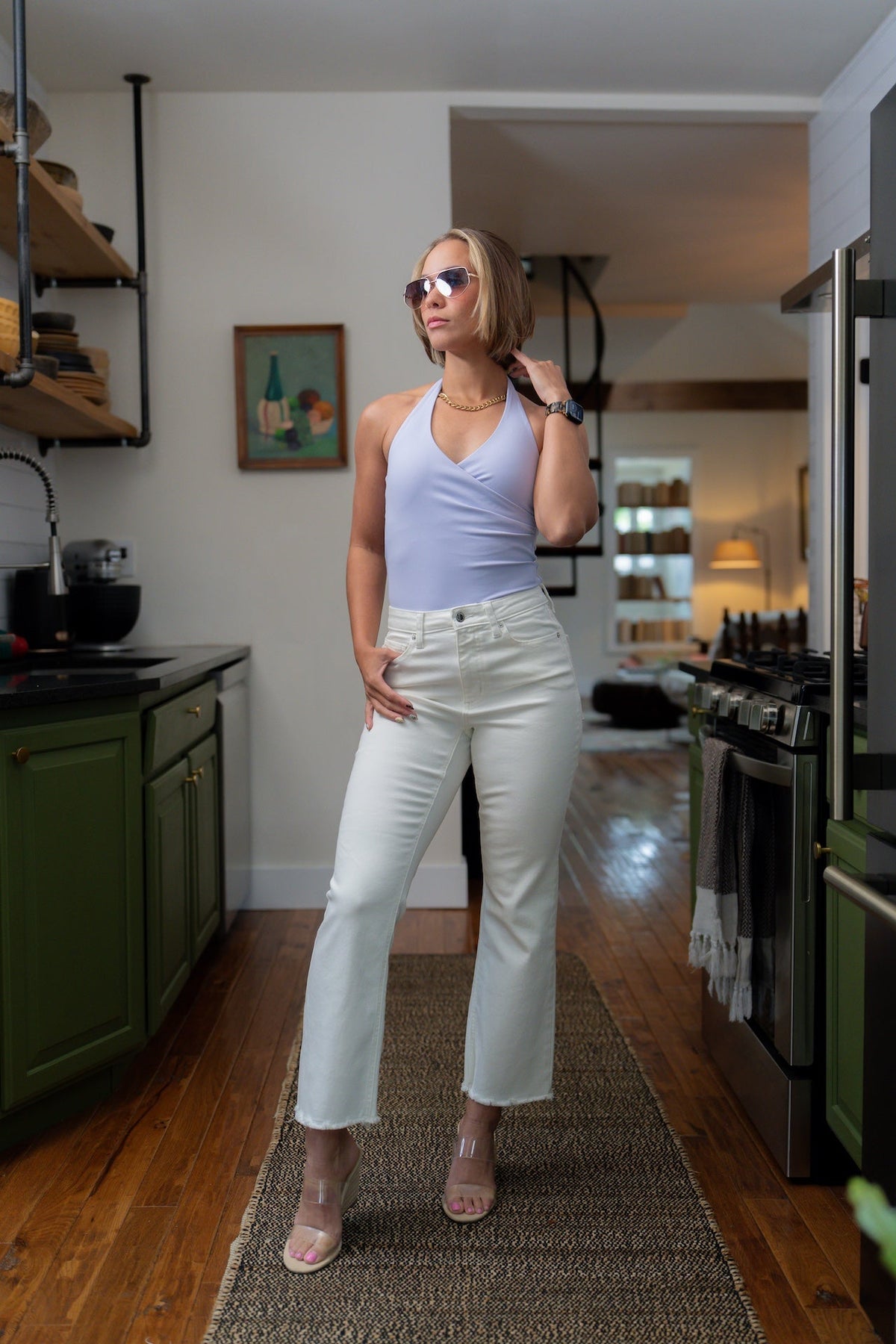 Brushed Commit Halter Tank, styled photo (2)