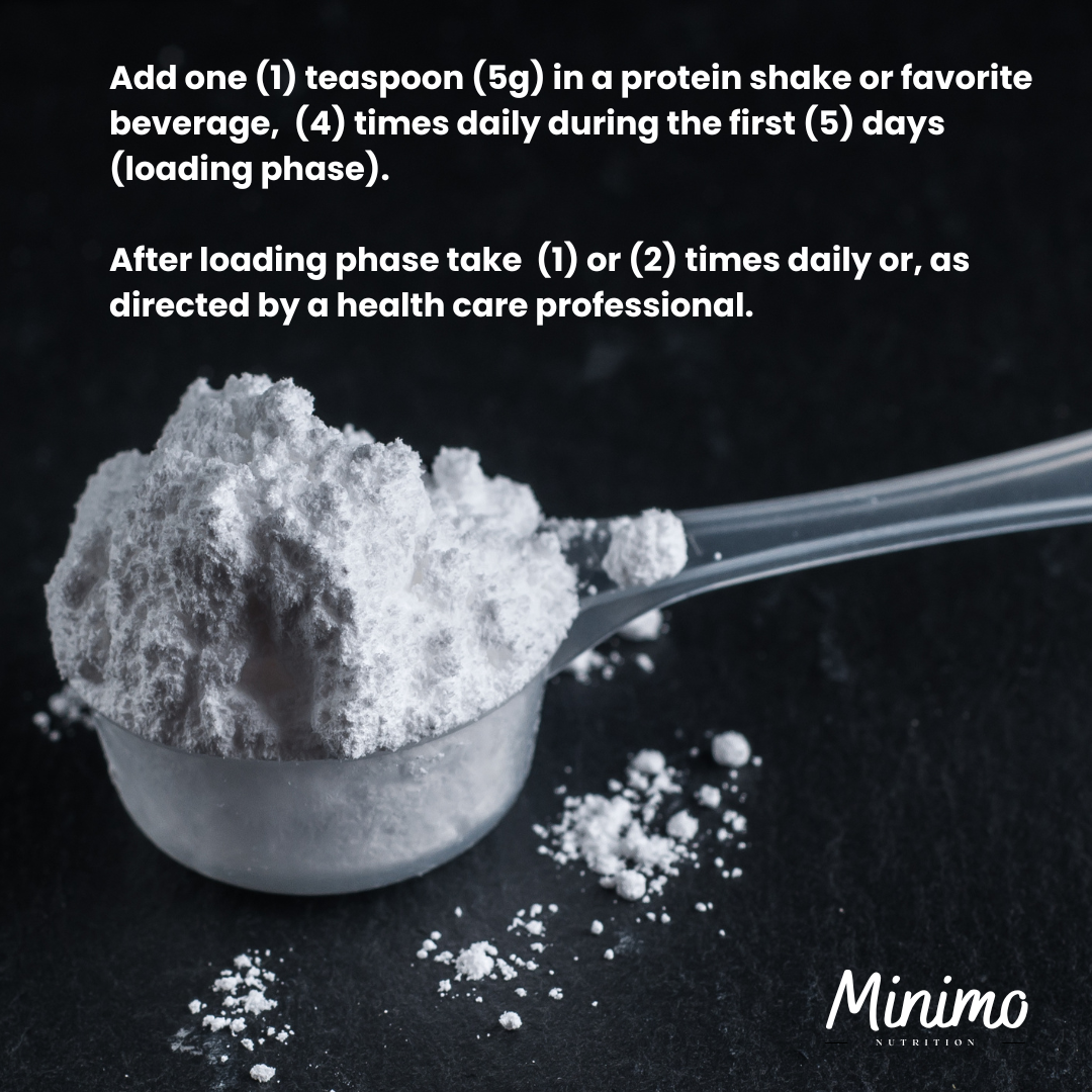 Minimo Nutrition Creatine Monohydrate Powder, supplier supplemental product graphic, fourth in series