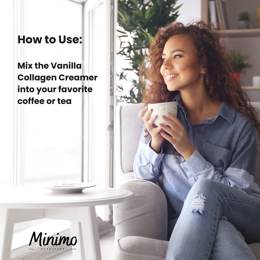 Minimo Nutrition Grass-Fed Collagen Creamer, vanilla, supplemental product graphic, additional detail
