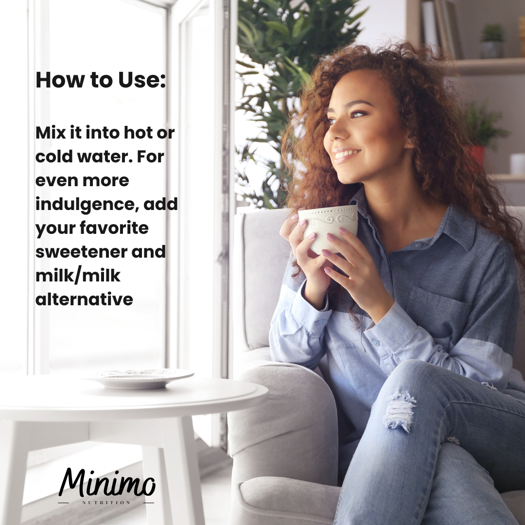 Minimo Nutrition Daily Mushroom Brew, supplemental product graphic, additional detail