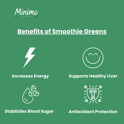 Minimo Nutrition Ultra Cleanse Smoothie Greens, supplier supplemental product graphic, third in series