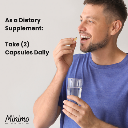 Minimo Nutrition 5-HTP, supplier supplemental product graphic, second in series