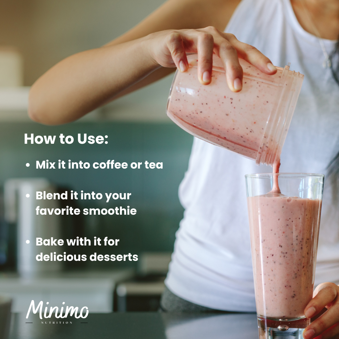 Minimo Nutrition Grass-Fed Hydrolyzed Collagen Peptides, supplier supplemental product graphic, second in series
