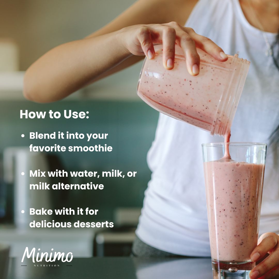 Minimo Nutrition Chocolate Vegan Pea Protein Isolate Powder, supplier supplemental product graphic, fourth in series
