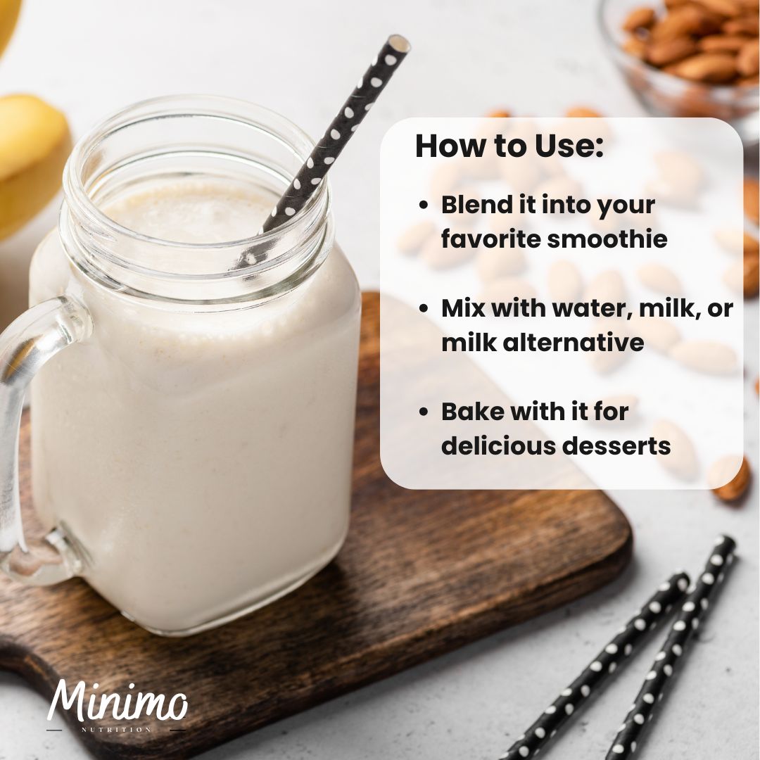 Minimo Nutrition Vanilla Whey Isolate Protein Powder, supplier supplemental product graphic, fourth in series