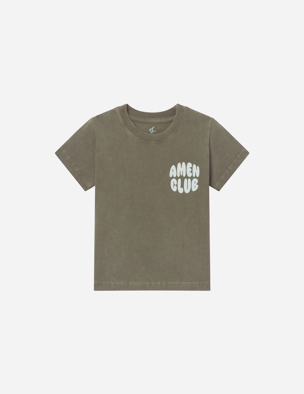 Amen Club Kids Tee in Hunter Green, alternate view (3)