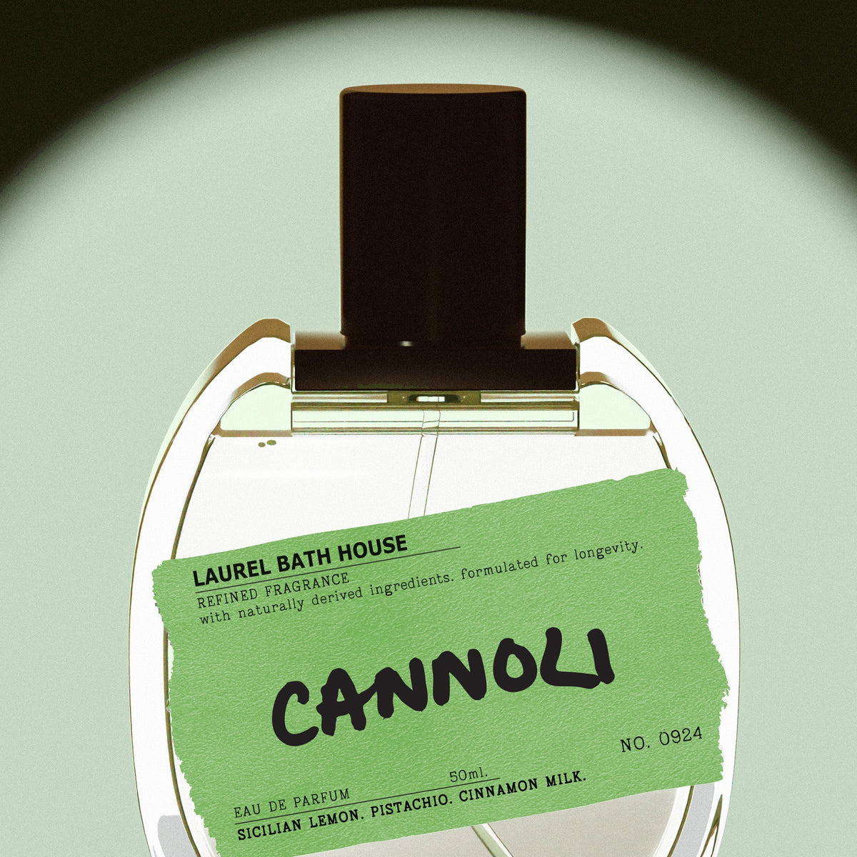 Laurel Bath House Cannoli eau de parfum, styled photo