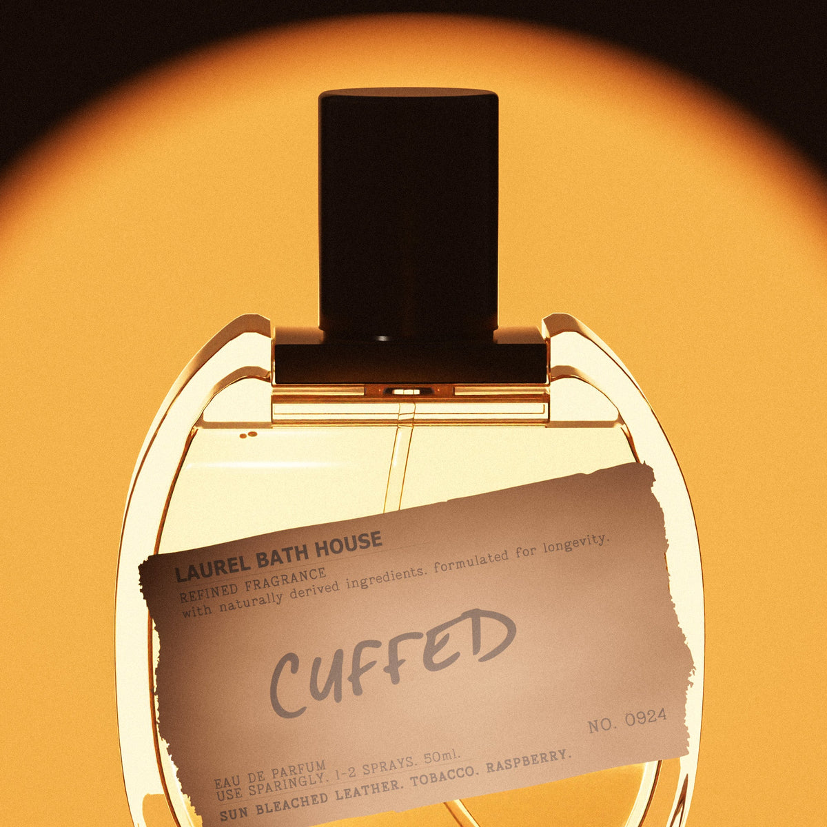 Laurel Bath House Cuffed eau de parfum, styled photo
