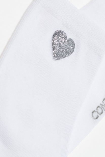 Conte Classic 427 cotton socks with shimmering heart pattern, alternate view (2)