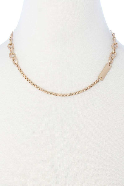 Metal Chain Necklace, alternate view