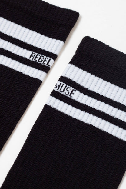 Conte Classic 009 cotton knee highs with ribbed stripes, product photo (3)