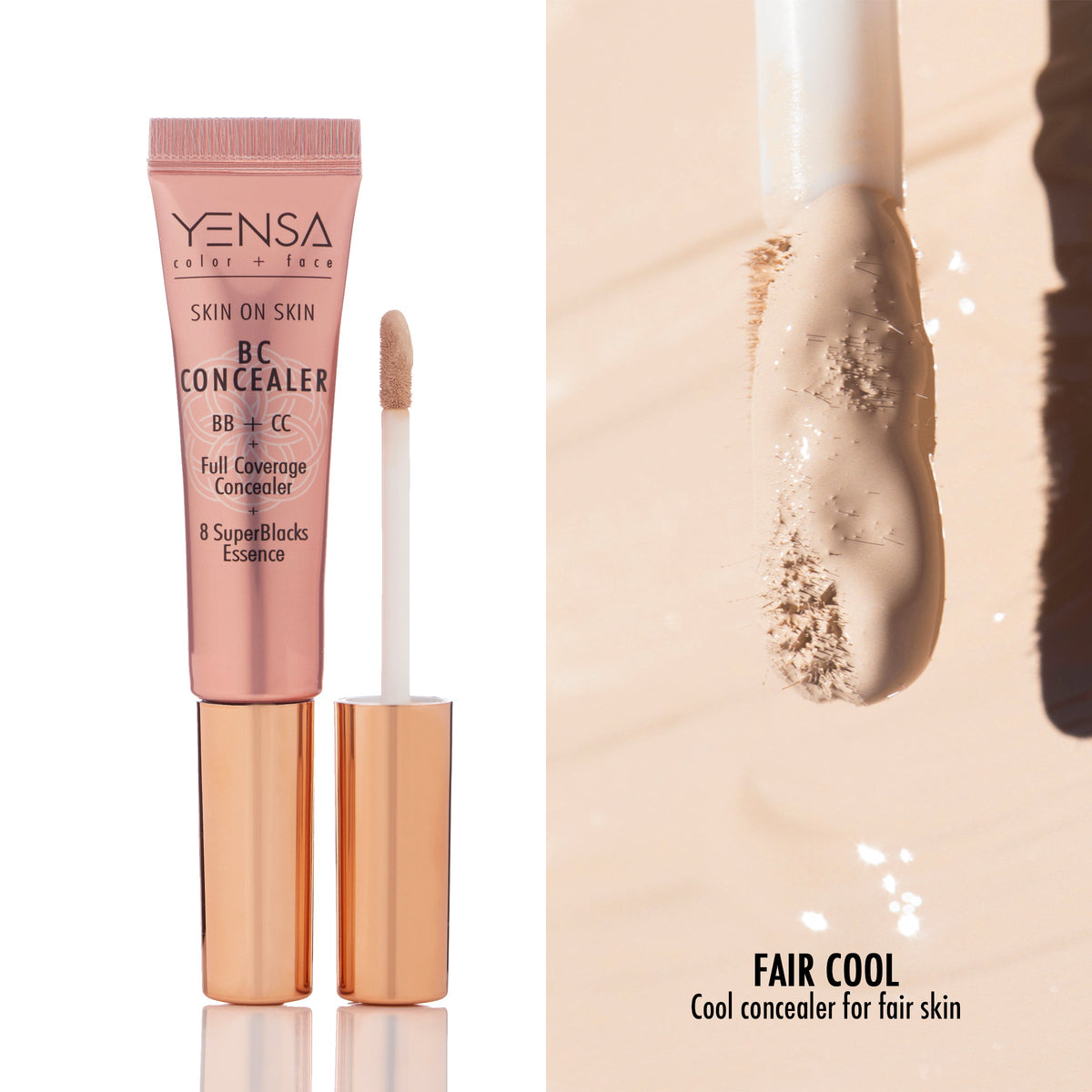 Skin On Skin BB + CC Full Coverage Serum Concealer, swatch, alternate view