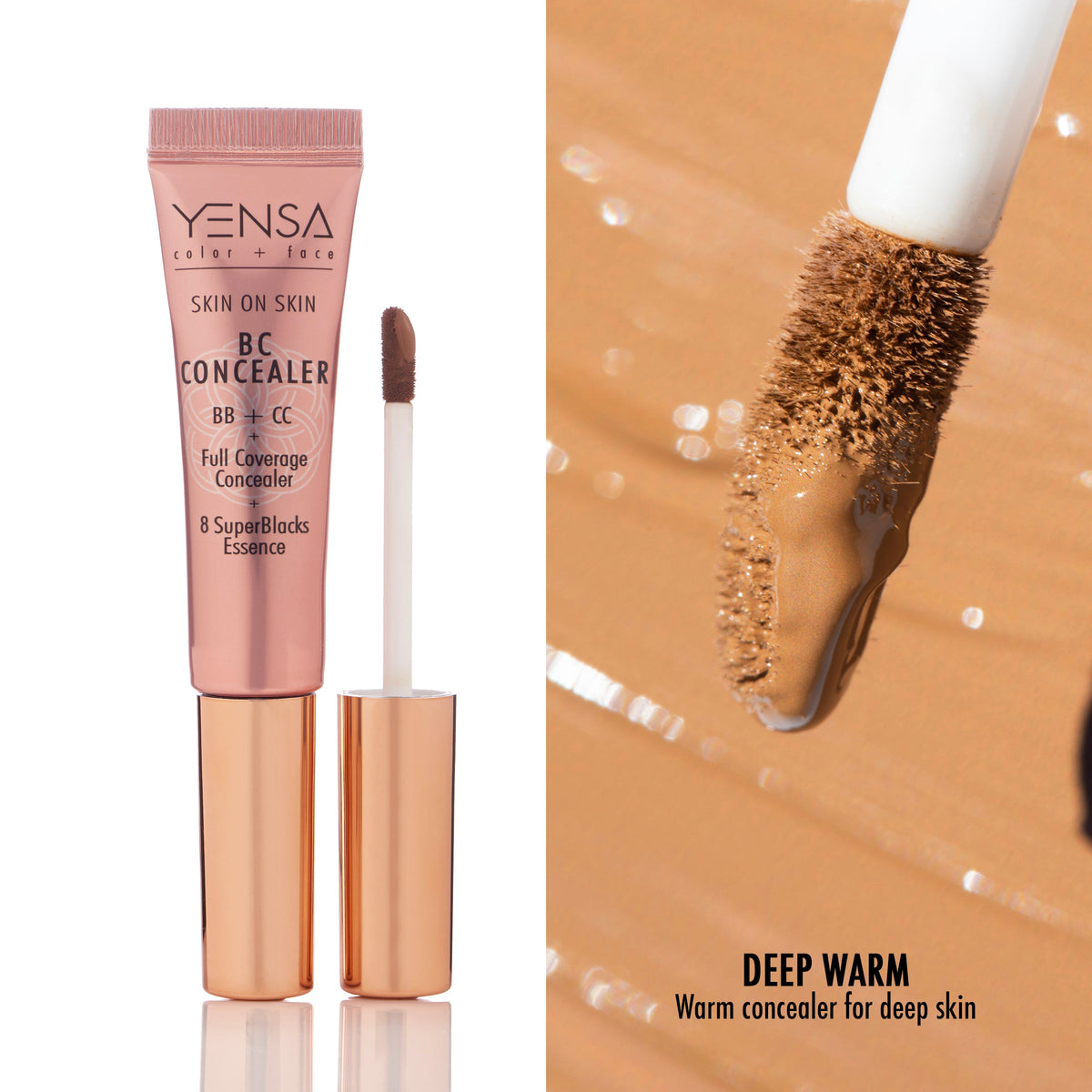 Super Serum Silk Concealer in the Deep Warm shade, swatch, alternate view