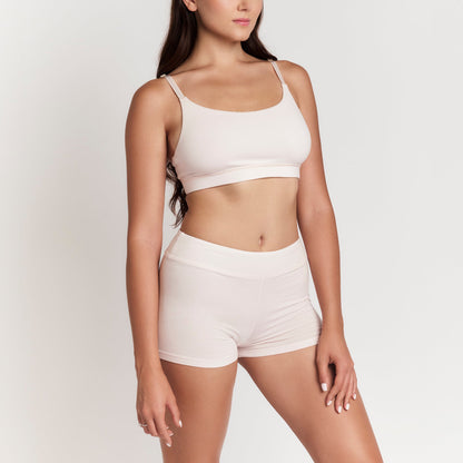 Net Positive organic cotton Boyshorts in Pink, alternate view