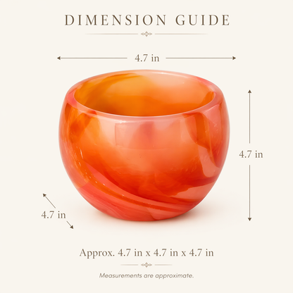 Fitkitty Culture healing crystal tea cup size guide, 4.7 inches on every side