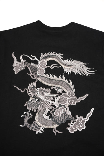 Gray Dragon Embroidered Tee, additional detail