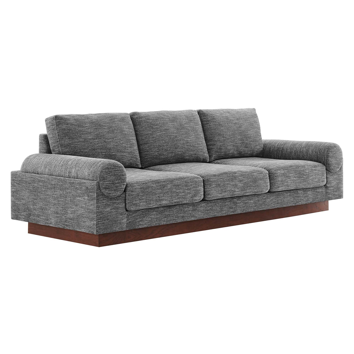 Modway Oasis upholstered fabric sofa, full product view