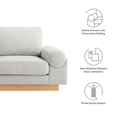 Modway Oasis sofa, streamlined contemporary silhouette