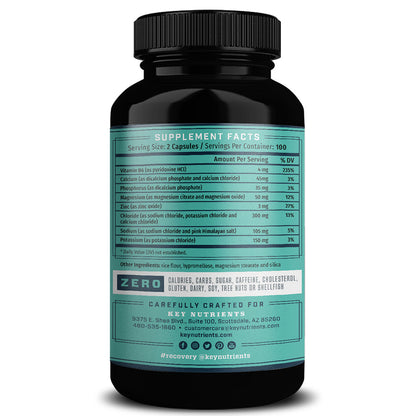 Supplement bottle with label on a white background