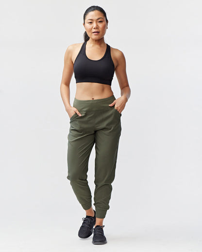Excel Jogger 7/8 Length 28" Pant in Dark Moss