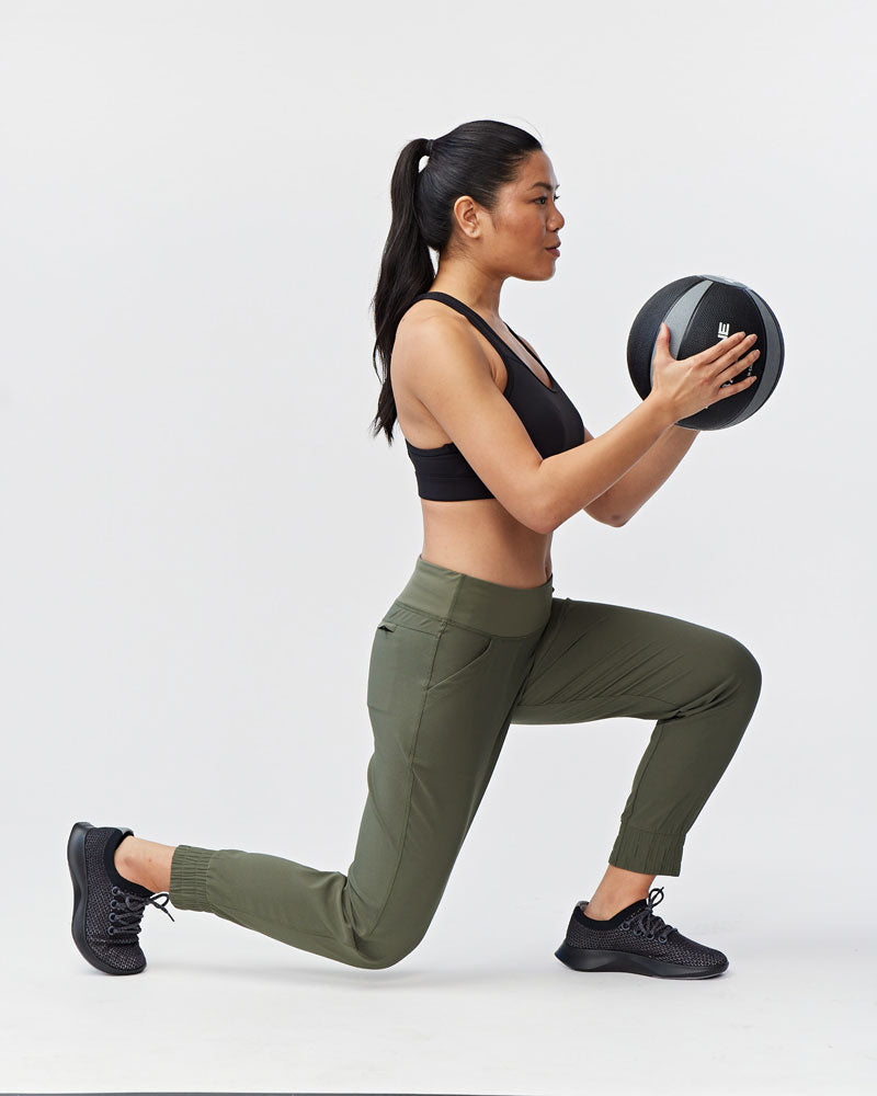 Excel Jogger 7/8 Length 28" Pant in Dark Moss, product photo