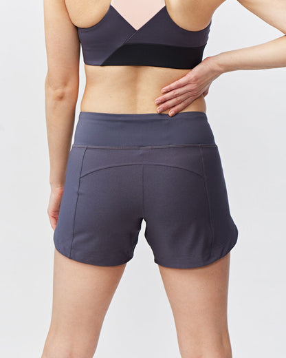 Excel Women's Workout Shorts in Carbon, additional detail