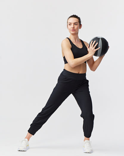 Excel Jogger 7/8 Length 28" Pant in Black, alternate view