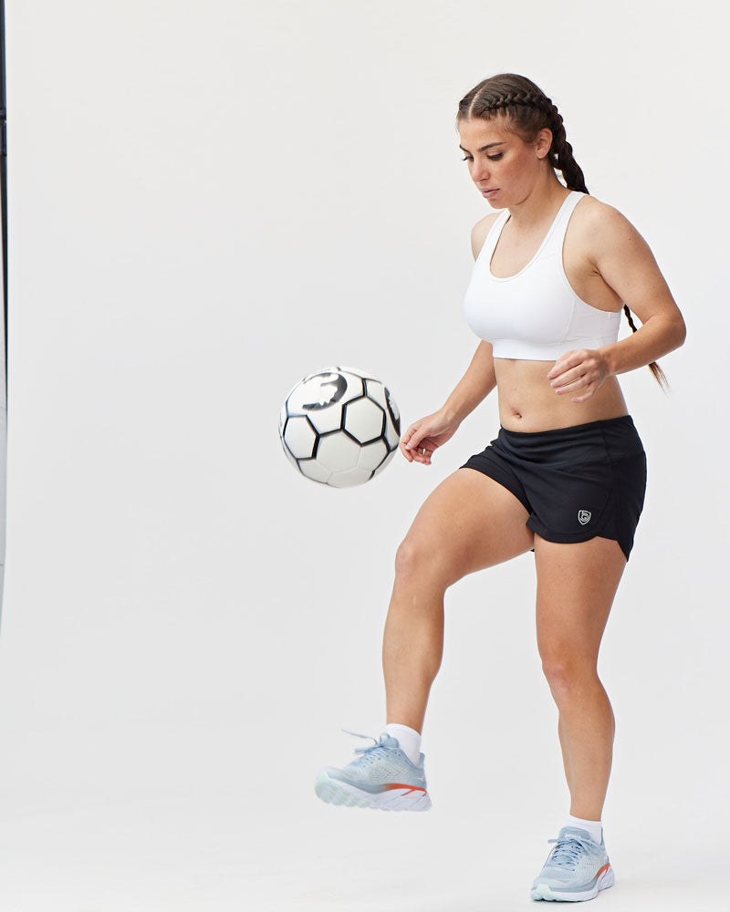 Fast & Free Women's Workout Shorts in Black, styled photo