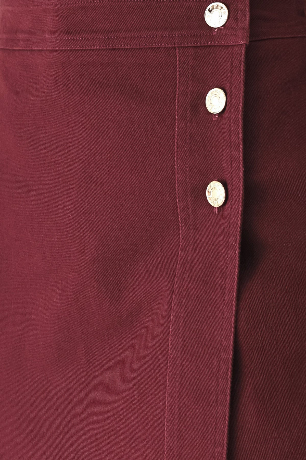 Close-up of the burgundy cotton-spandex woven fabric used for the Merlot Ridge skort.