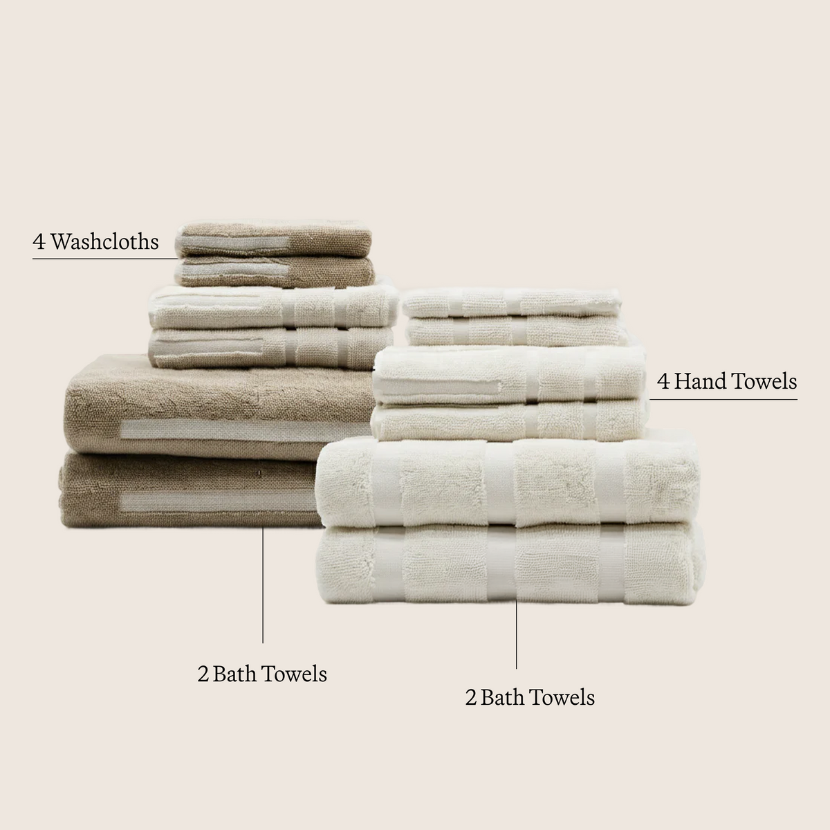 Italic Capri Solid Australian Cotton Bath & Hand Towels