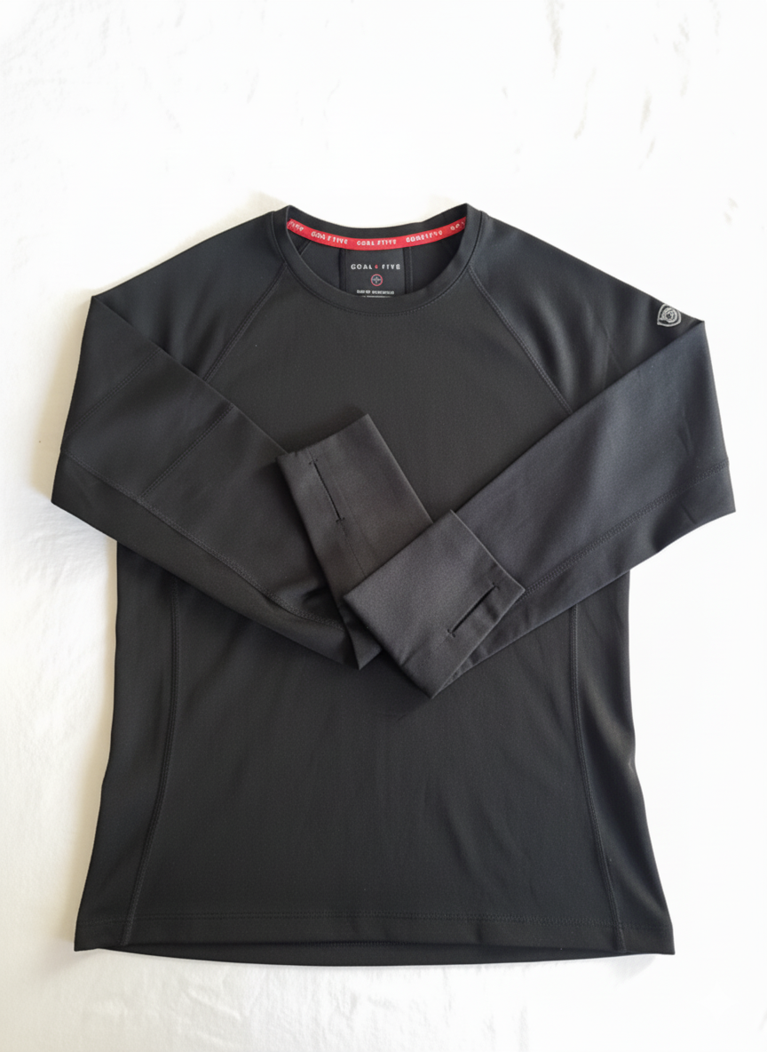 Foudy 2.0 Women's Long Sleeve Athletic Top in Black