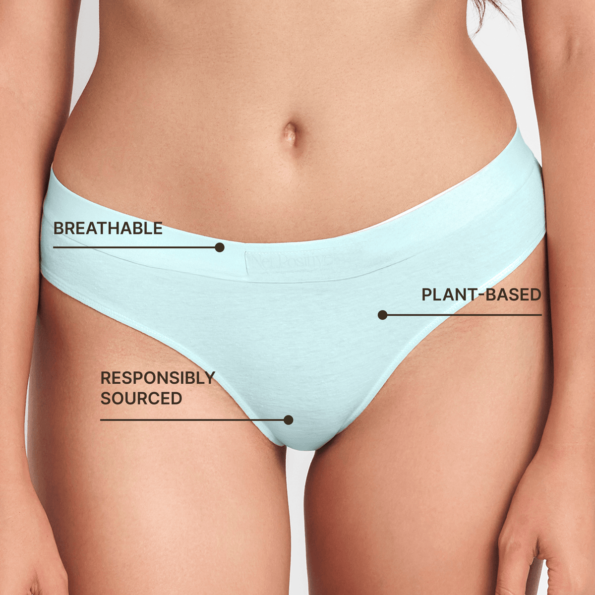 Hemp & Organic Cotton Mid-Rise Brief, styled photo, second angle
