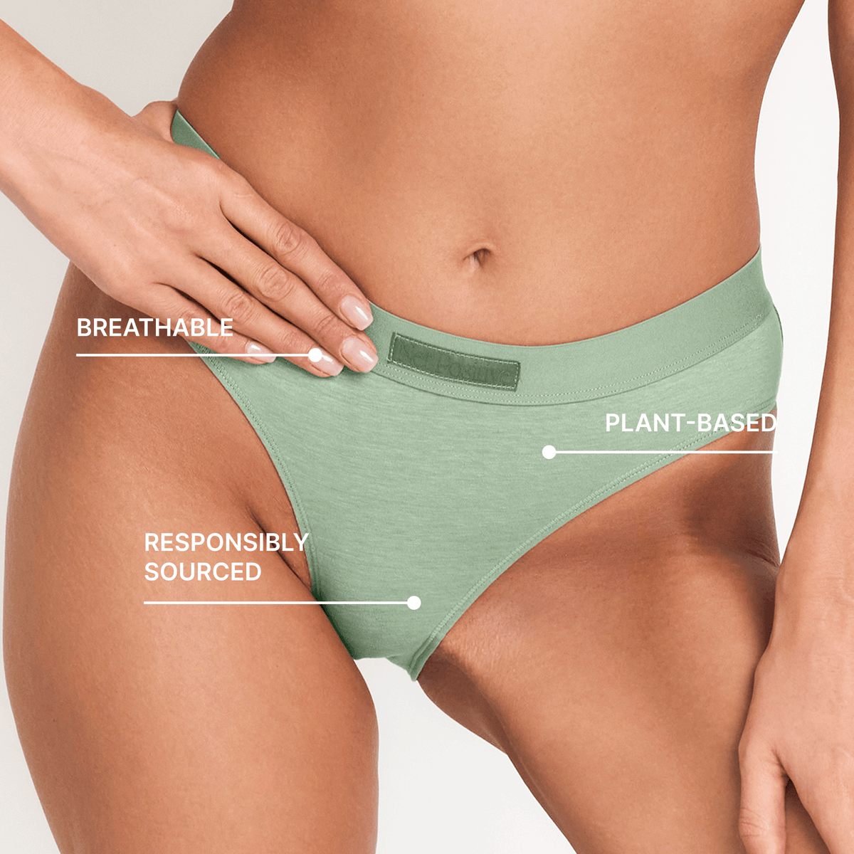 Hemp & Organic Cotton Mid-Rise Brief, alternate view, product photo
