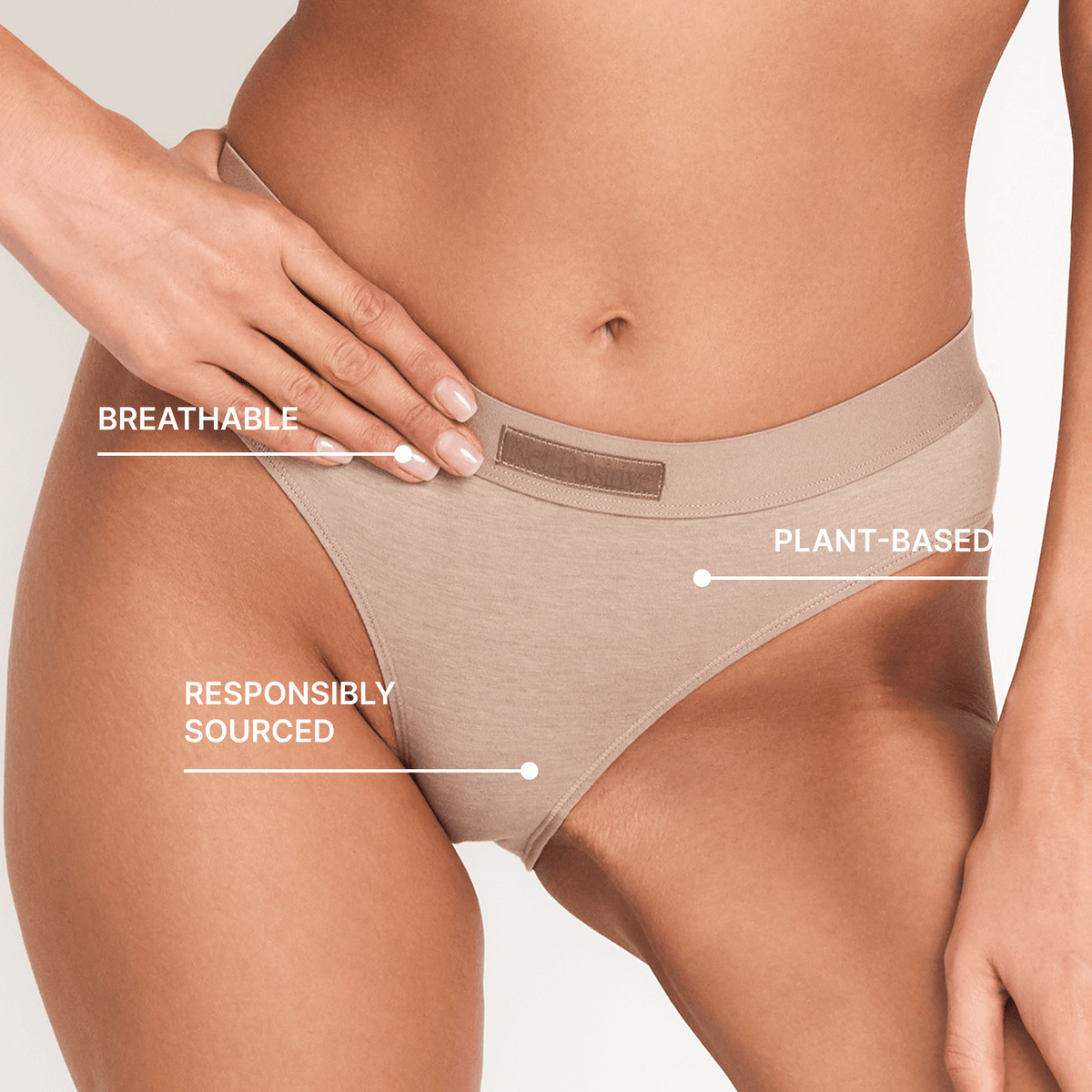 Hemp & Organic Cotton Mid-Rise Brief, product photo, additional detail