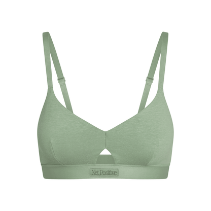 Organic Cotton & Hemp Keyhole Bra, alternate view, further detail