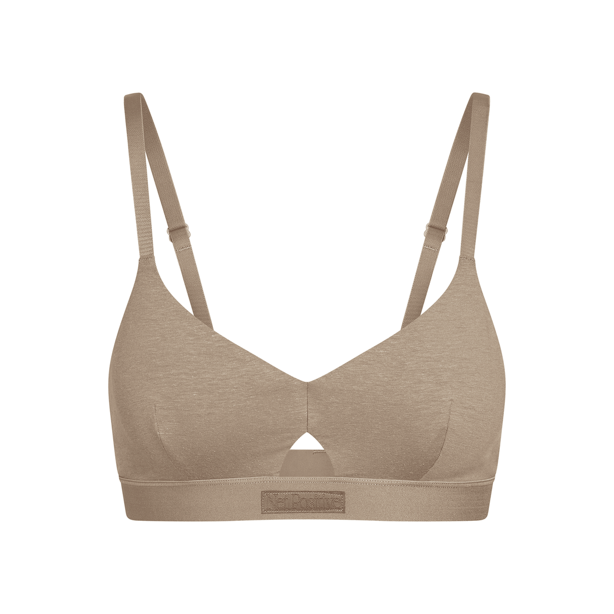 Organic Cotton & Hemp Keyhole Bra, product photo, alternate view