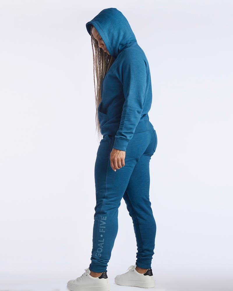 Freasy Jogger in Dark Teal, side view