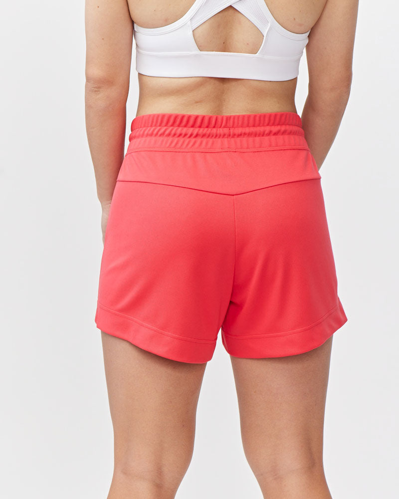 G5 Advance 4.5" Knit Short in Hot Coral, styled photo
