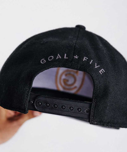 G5 Flat Billed Snap Back Hat, back view, product photo