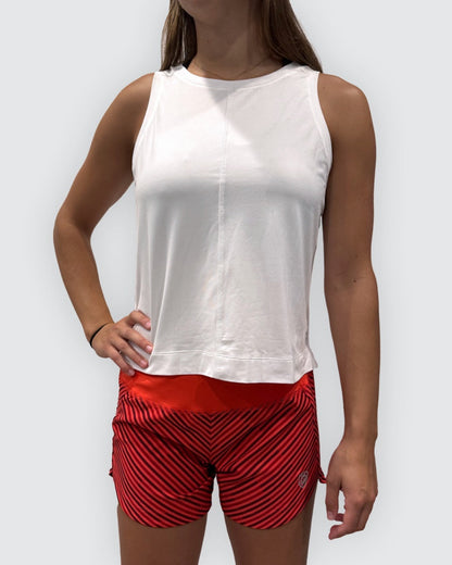 Boxy Crop Tank in White