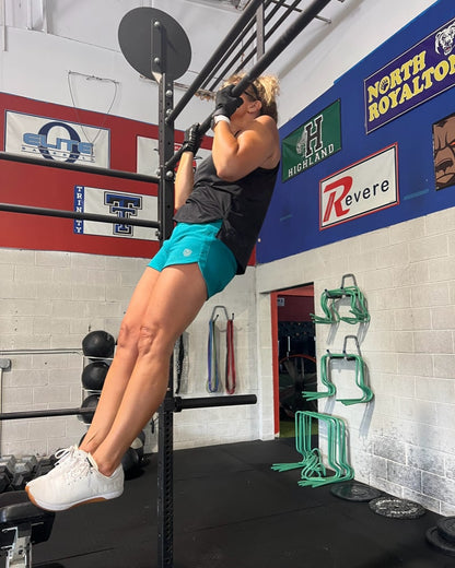 Excel Women's Workout Shorts, additional detail, styled photo