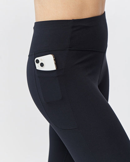 Go Again Women's Cropped Leggings Length 21" in Black