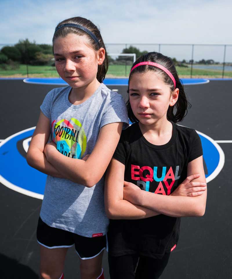 Equal Play Girls' Black T Shirt, styled photo