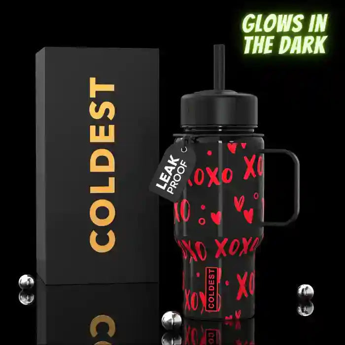 COLDEST 6.7oz Bottle, glow-in-the-dark promotional graphic