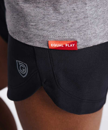 Goal Five Women's Athletic T-Shirt in Grey, close-up detail