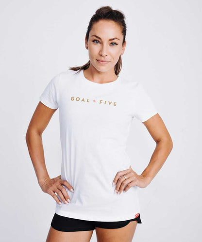 Goal Five Women's Athletic T-Shirt in White