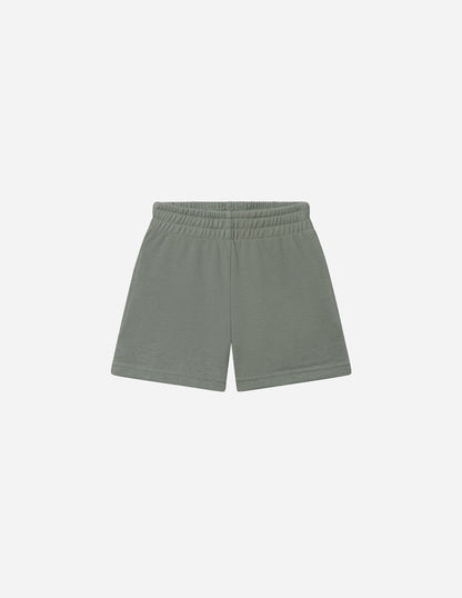 God Made Me Kids Shorts in Millstone Grey, additional detail (2)