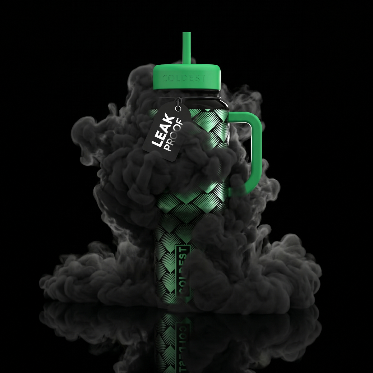 COLDEST 6.7oz Bottle in Green Dragon Ultra, promotional graphic