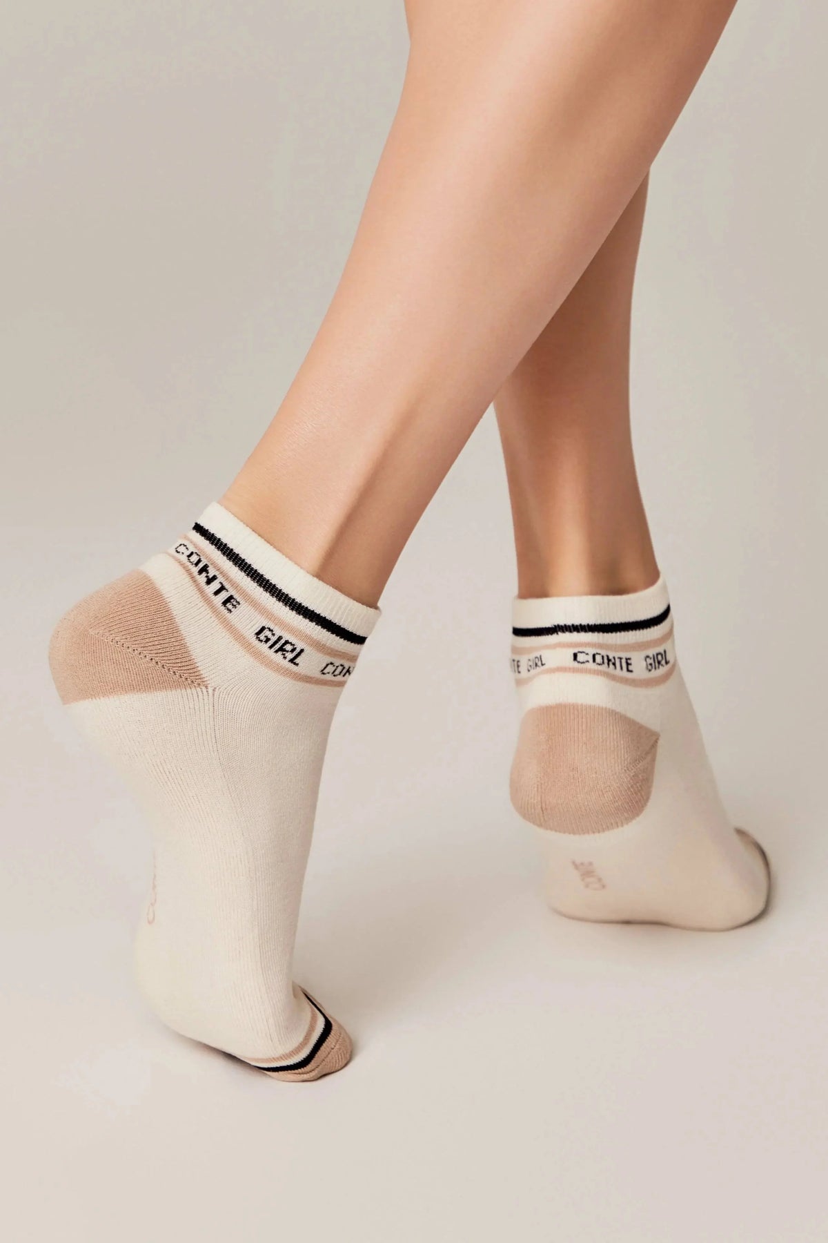 Conte Active 572 cotton ankle socks with terry foot, product photo (2)