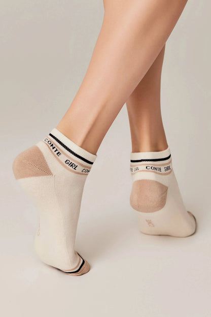 Conte Active 572 cotton ankle socks with terry foot, product photo (2)